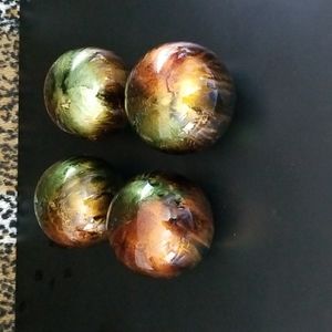 4 Decorative Balls  Orbs for a exotic touch of color centerpiece balls for bowls